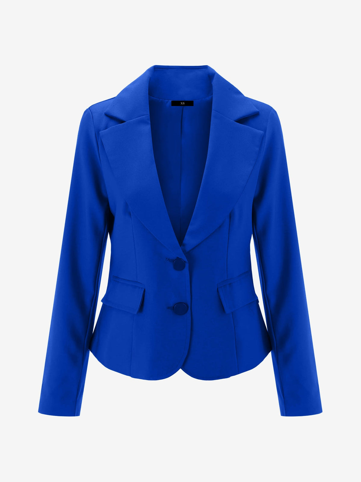Slim Fit Blazer with Notched Lapel - Tailored Long Sleeve Workwear Jacket