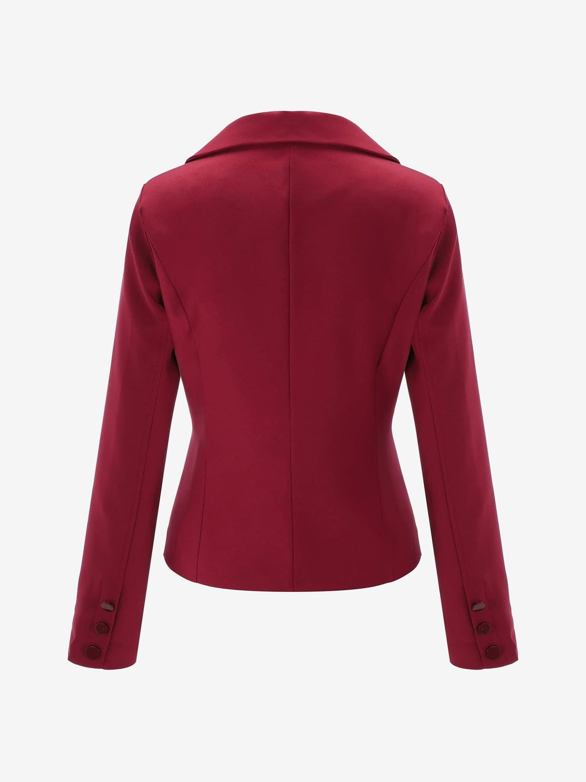 Slim Fit Blazer with Notched Lapel - Tailored Long Sleeve Workwear Jacket