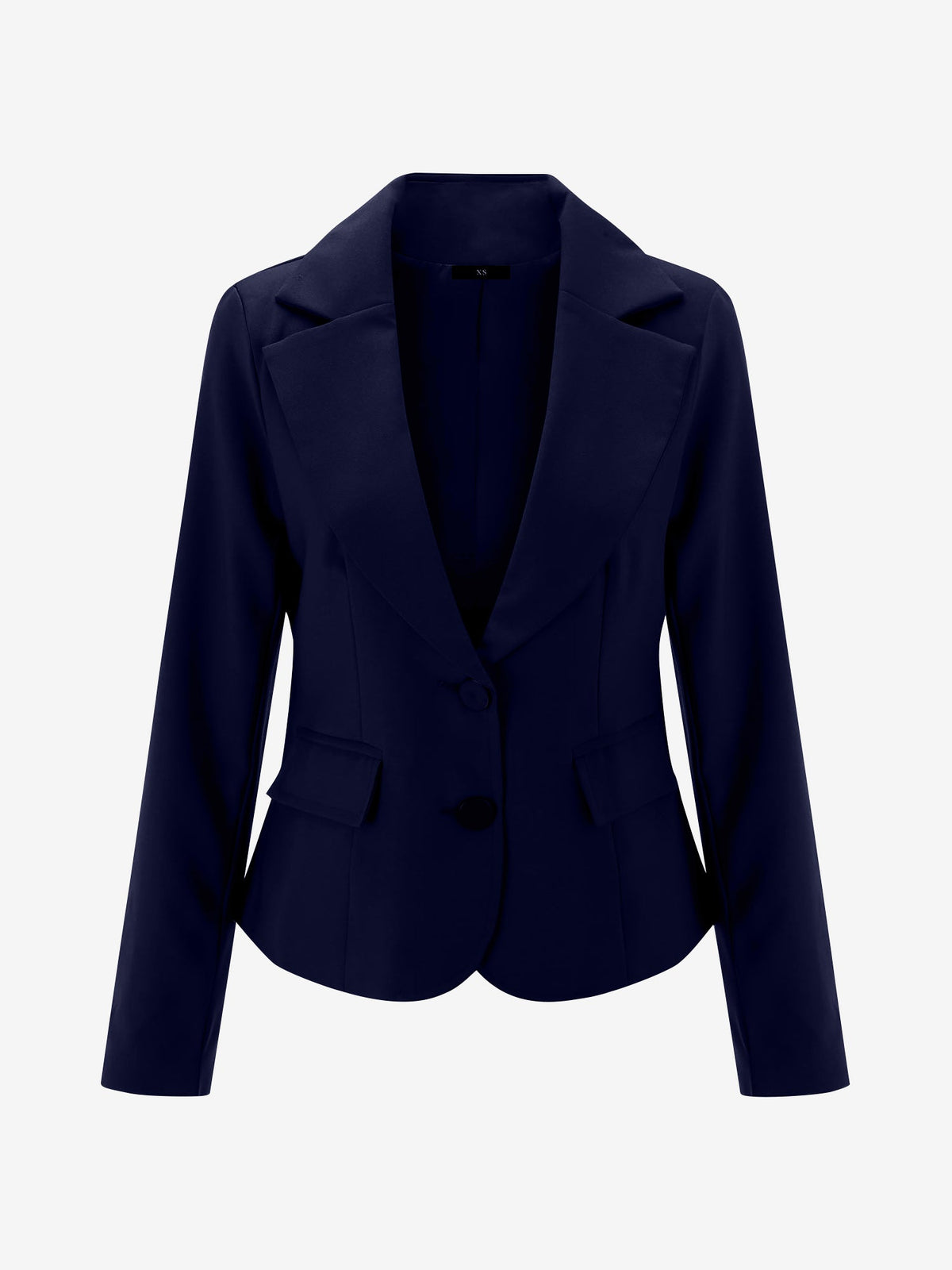 Slim Fit Blazer with Notched Lapel - Tailored Long Sleeve Workwear Jacket
