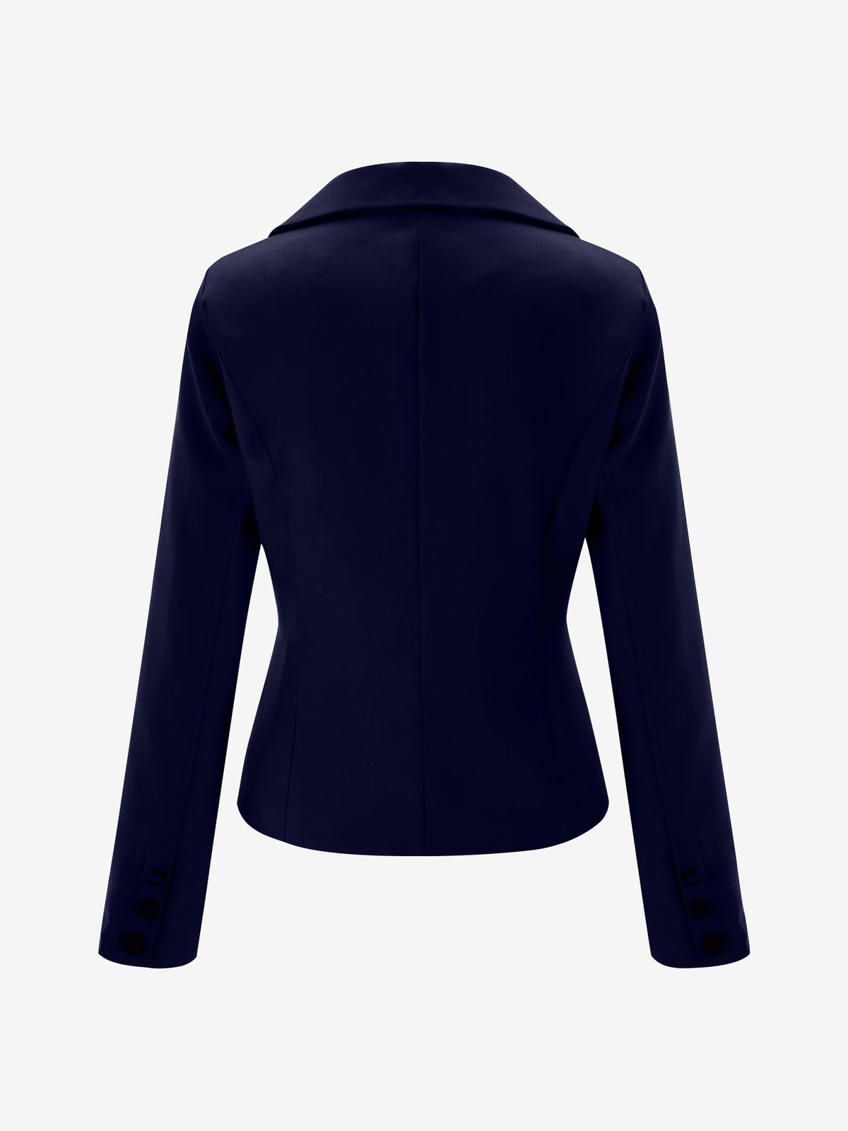 Slim Fit Blazer with Notched Lapel - Tailored Long Sleeve Workwear Jacket
