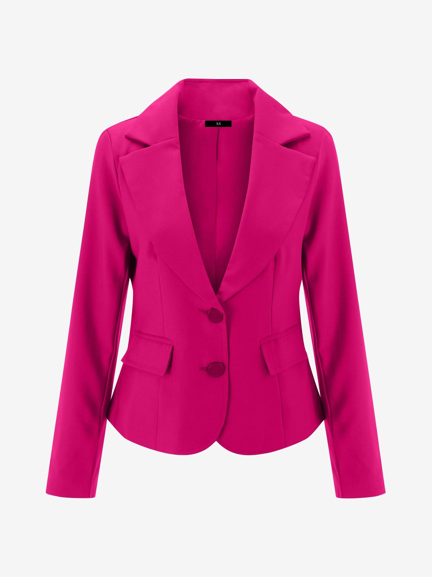 Slim Fit Blazer with Notched Lapel - Tailored Long Sleeve Workwear Jacket