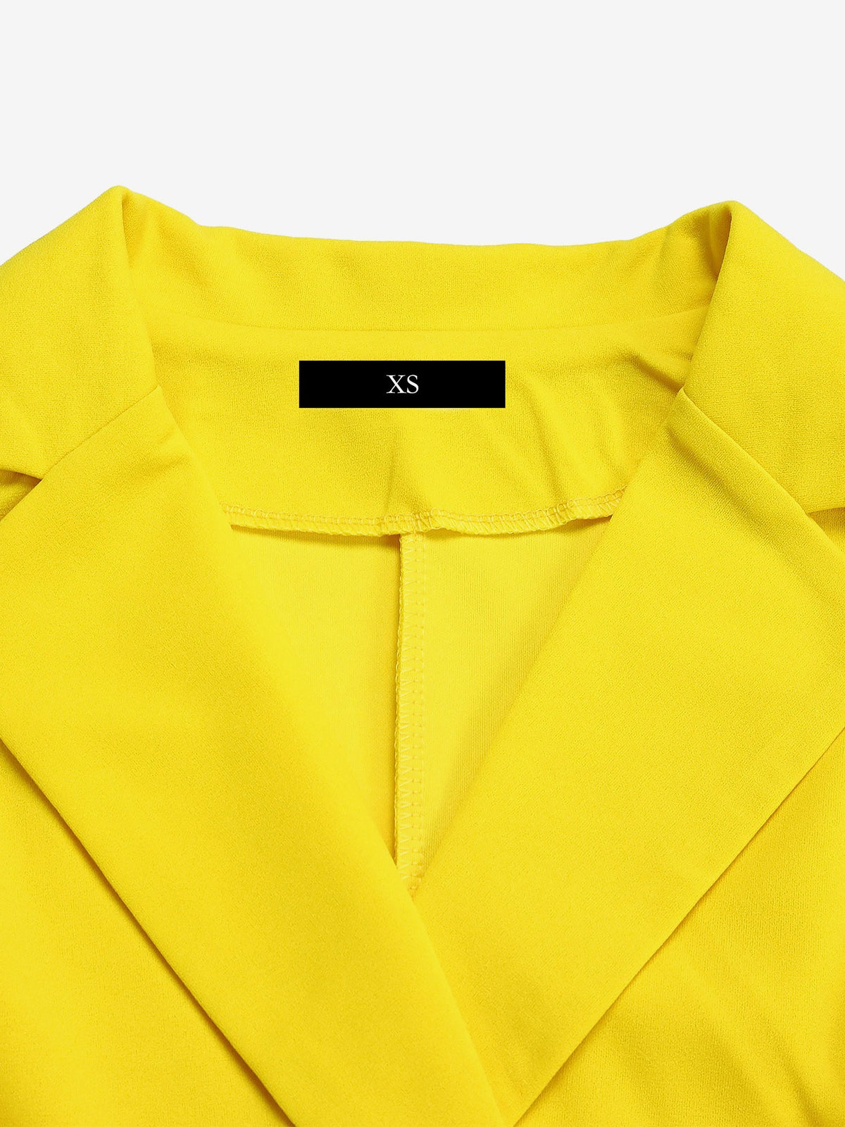 Notched Lapel Colorblock Belted Pleated Midi Dress