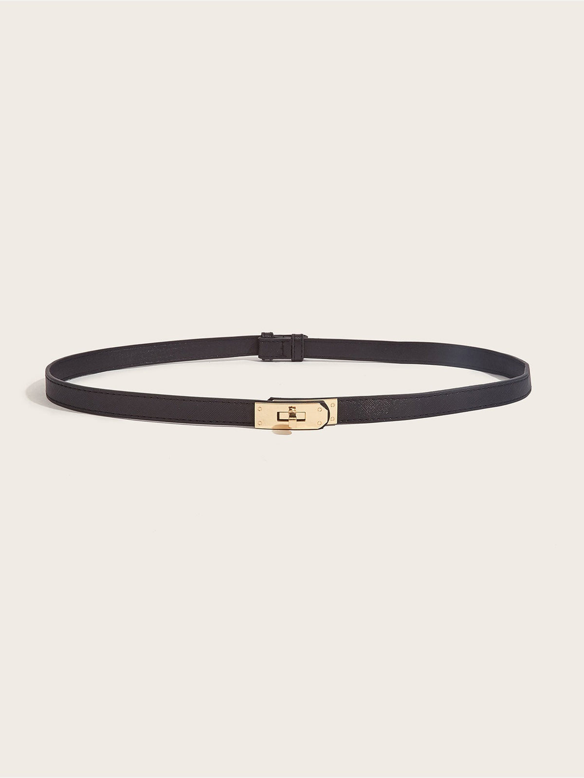 Women's Solid Color Faux Leather Slim Belt