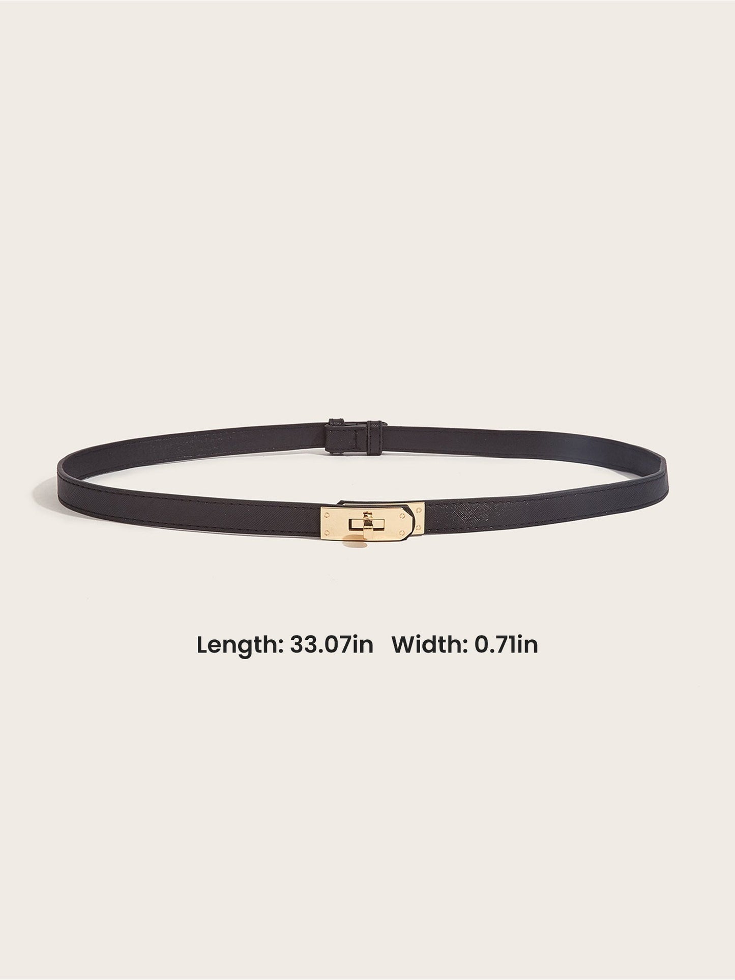 Women's Solid Color Faux Leather Slim Belt
