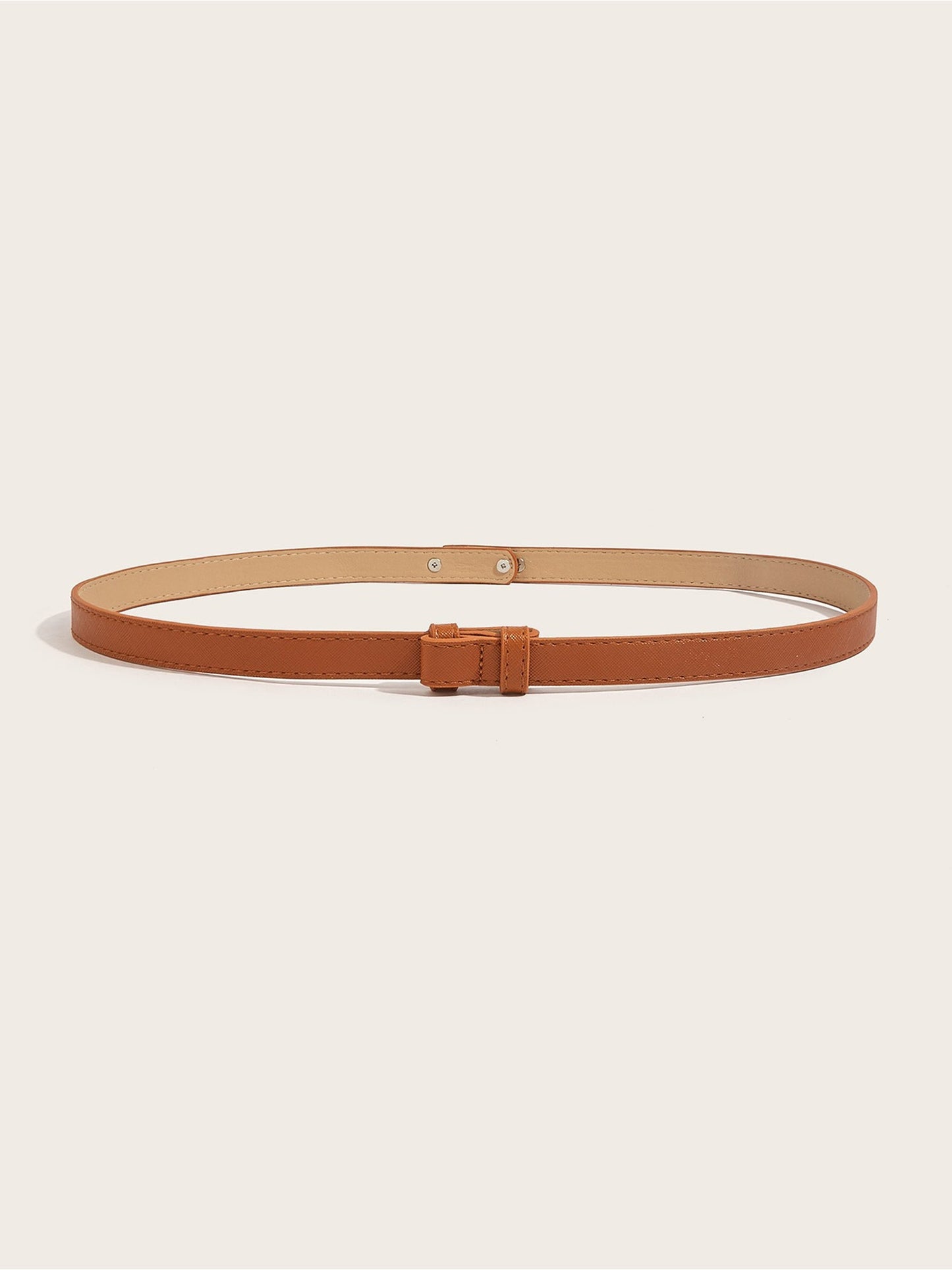 Women's Solid Color Faux Leather Slim Belt