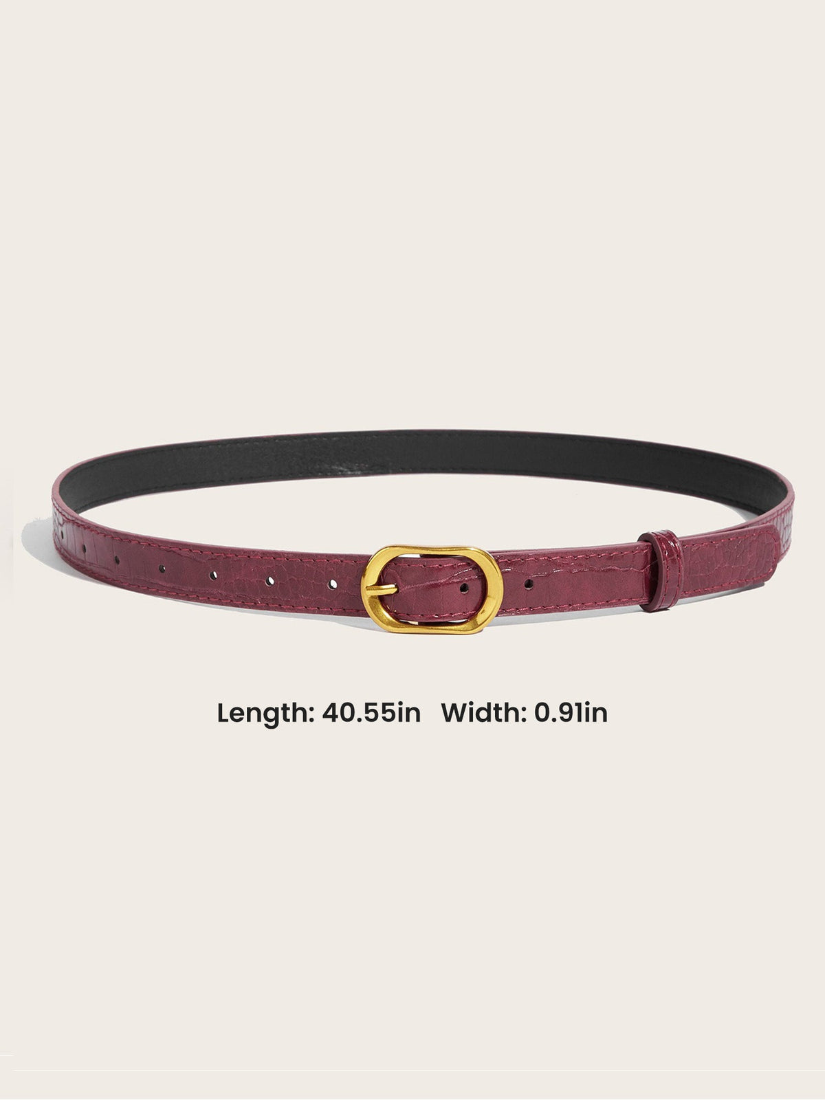 Women's Faux Leather Solid Color Buckle Belt