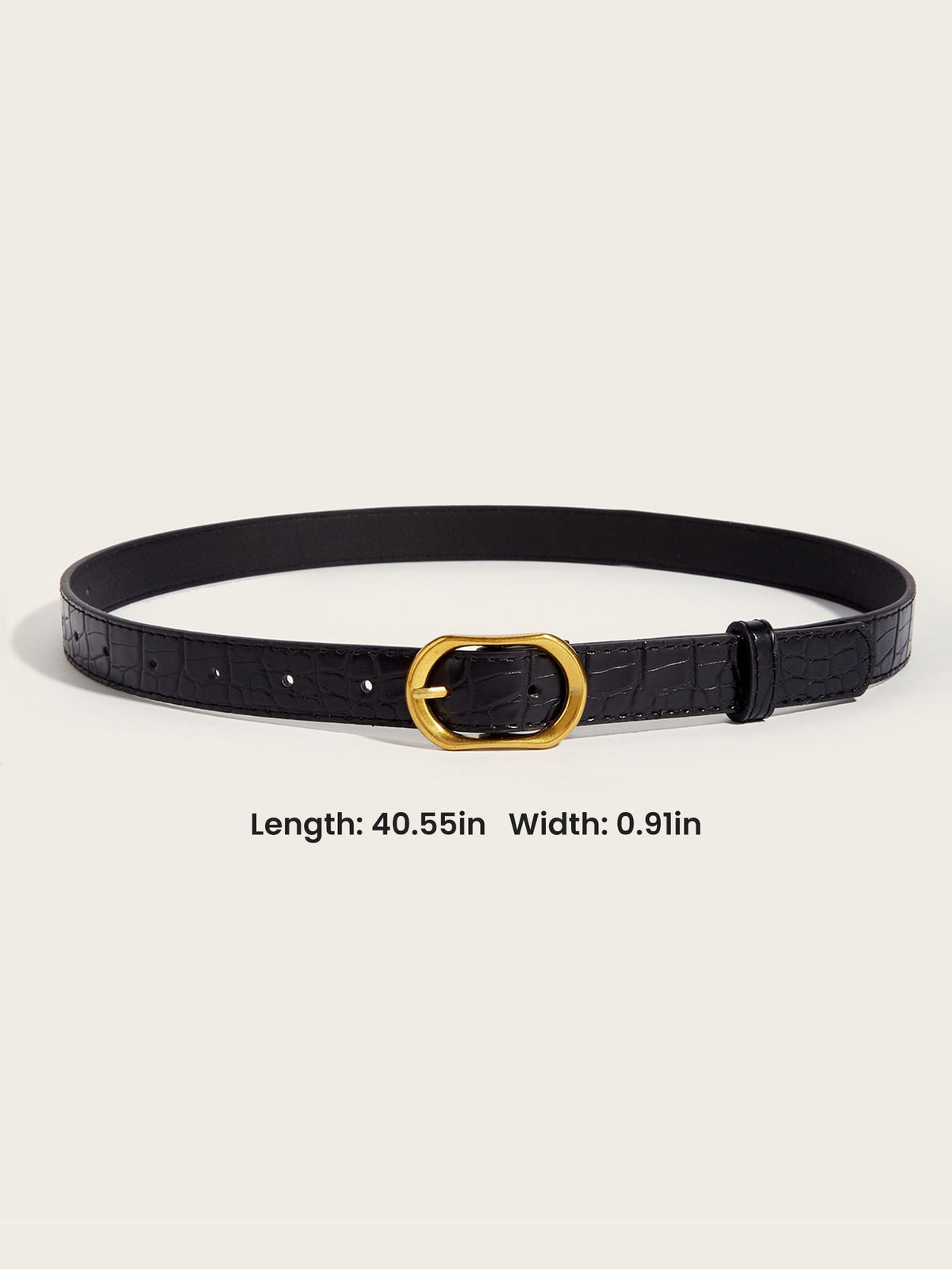 Women's Faux Leather Solid Color Buckle Belt