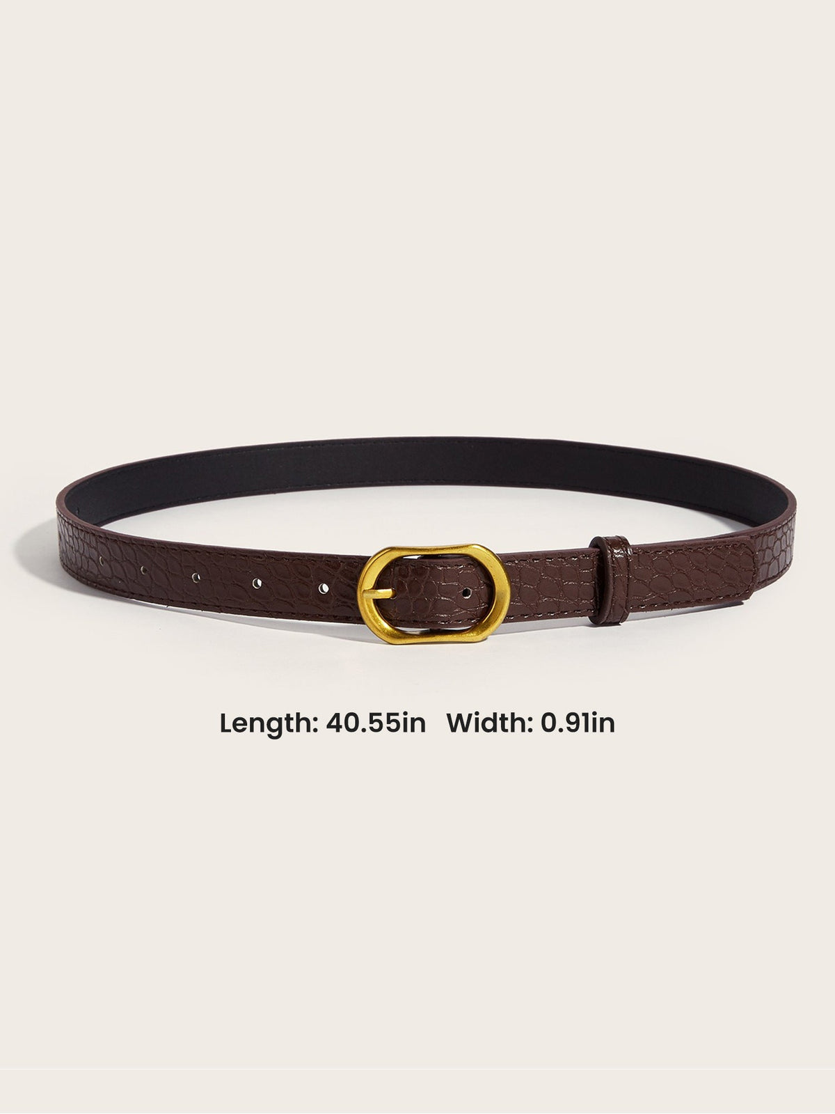 Women's Faux Leather Solid Color Buckle Belt