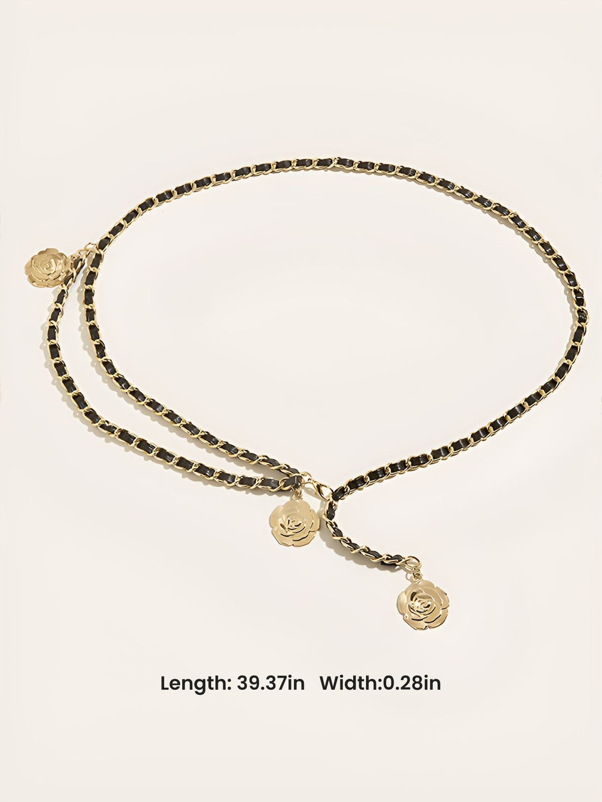 Women's Flower Shape Alloy Chain Belt