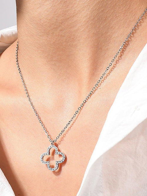 Four Leaf Clover Pendant Alloy Necklace