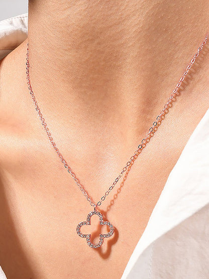 Four Leaf Clover Pendant Alloy Necklace