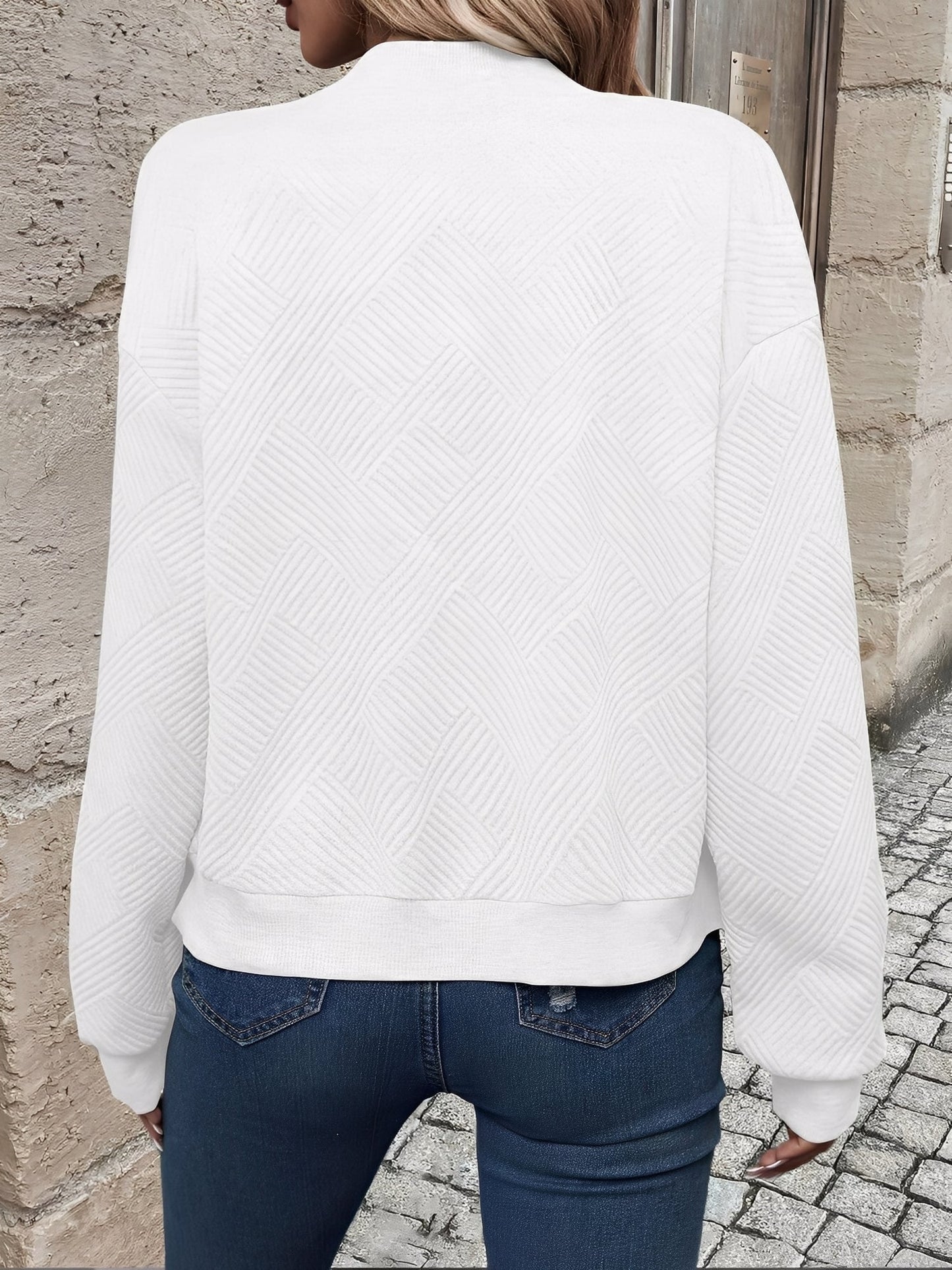 Solid Color Zipper Long Sleeves Bomber Jacket