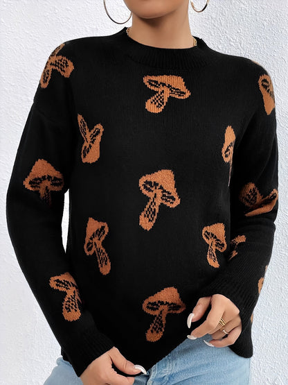 Crew Neck Pullover Long Sleeves Halloween Sweater
