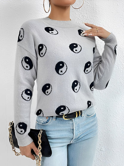 Crew Neck Pullover Long Sleeves Halloween Sweater
