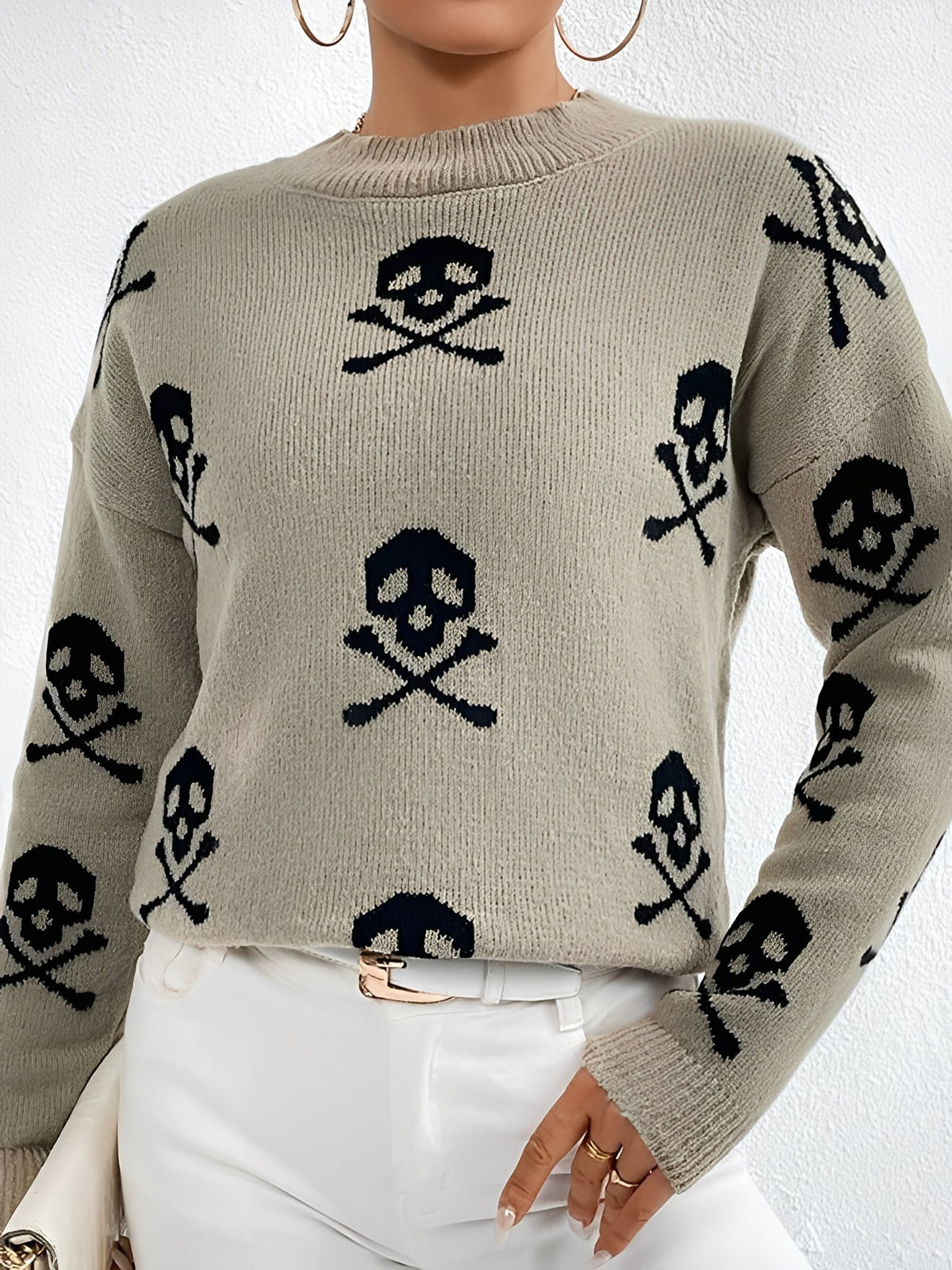 Crew Neck Pullover Long Sleeves Halloween Sweater