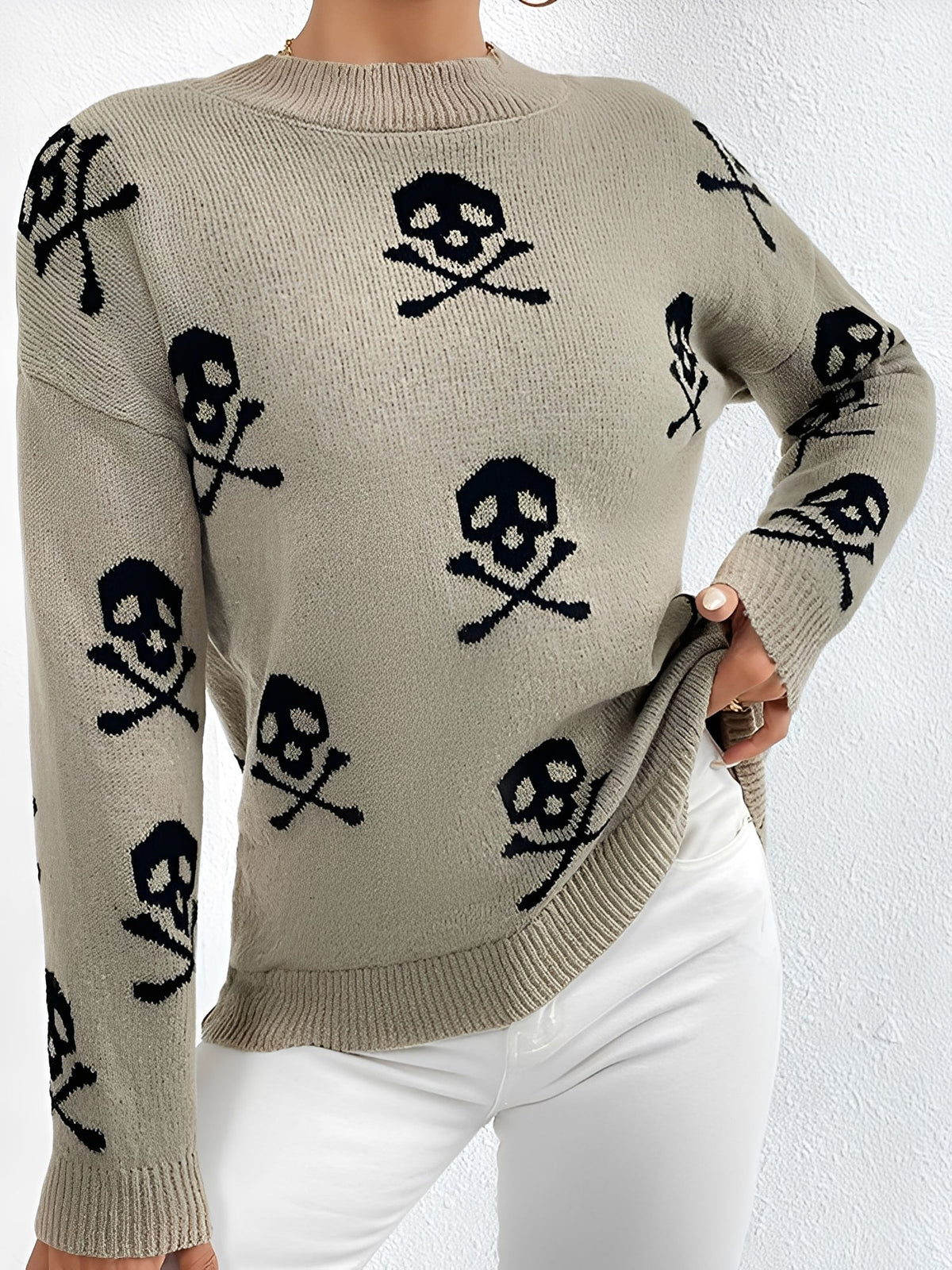 Crew Neck Pullover Long Sleeves Halloween Sweater