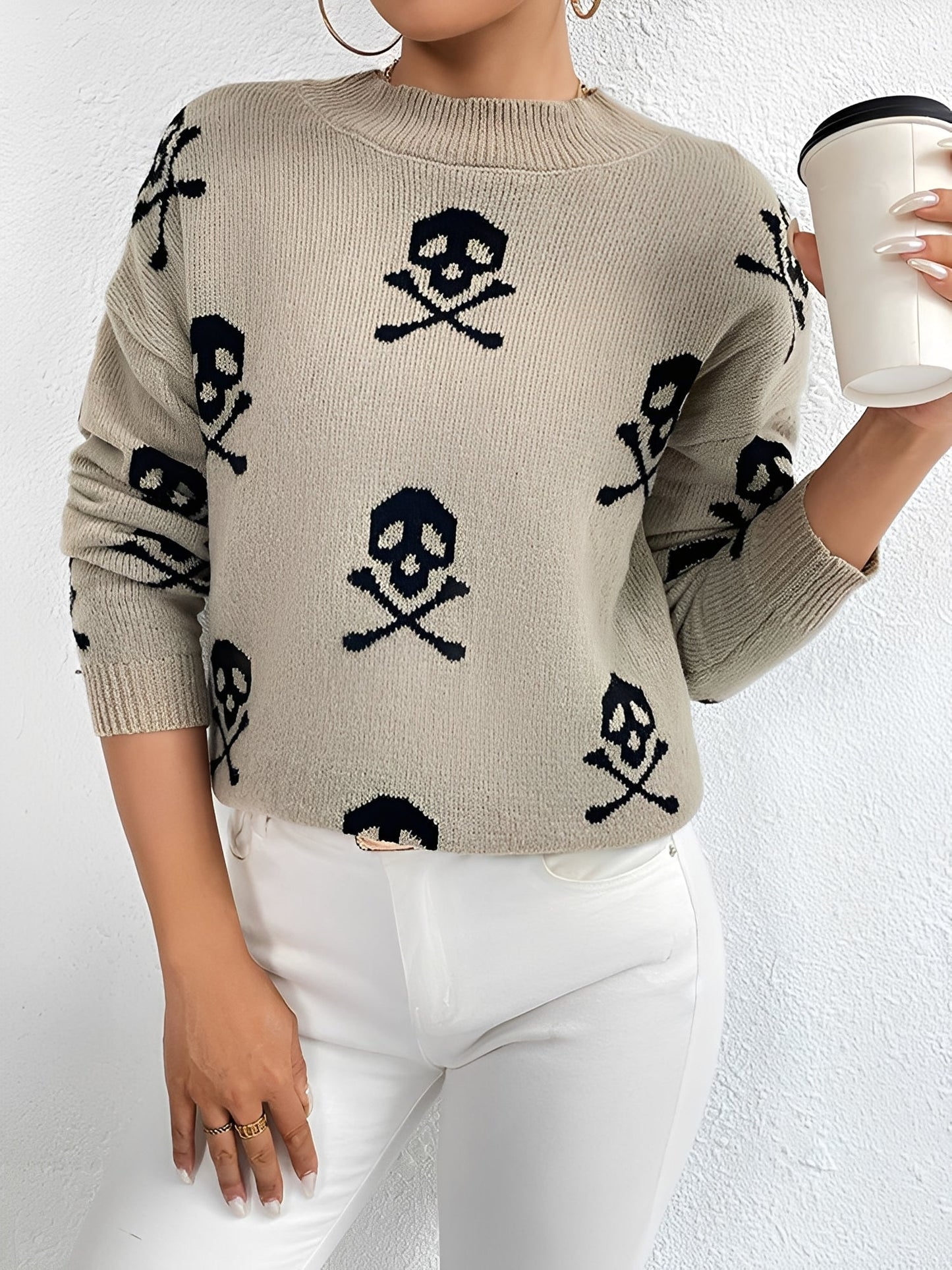 Crew Neck Pullover Long Sleeves Halloween Sweater