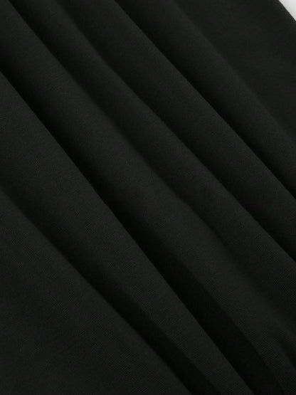 Bow Button Decor 3/4 Sleeves Work Midi Sheath Dress