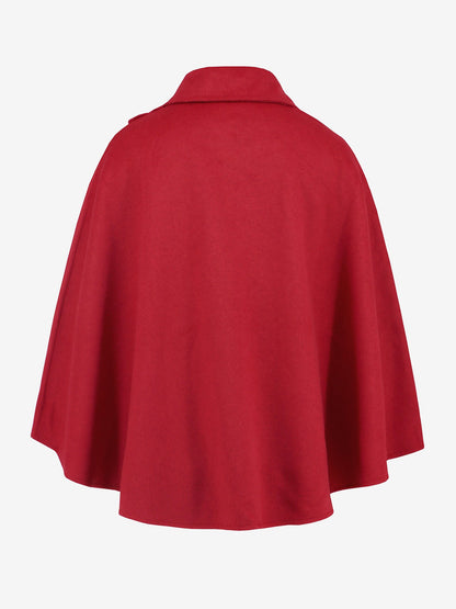 Solid Color Cropped Cape Cloak Jacket