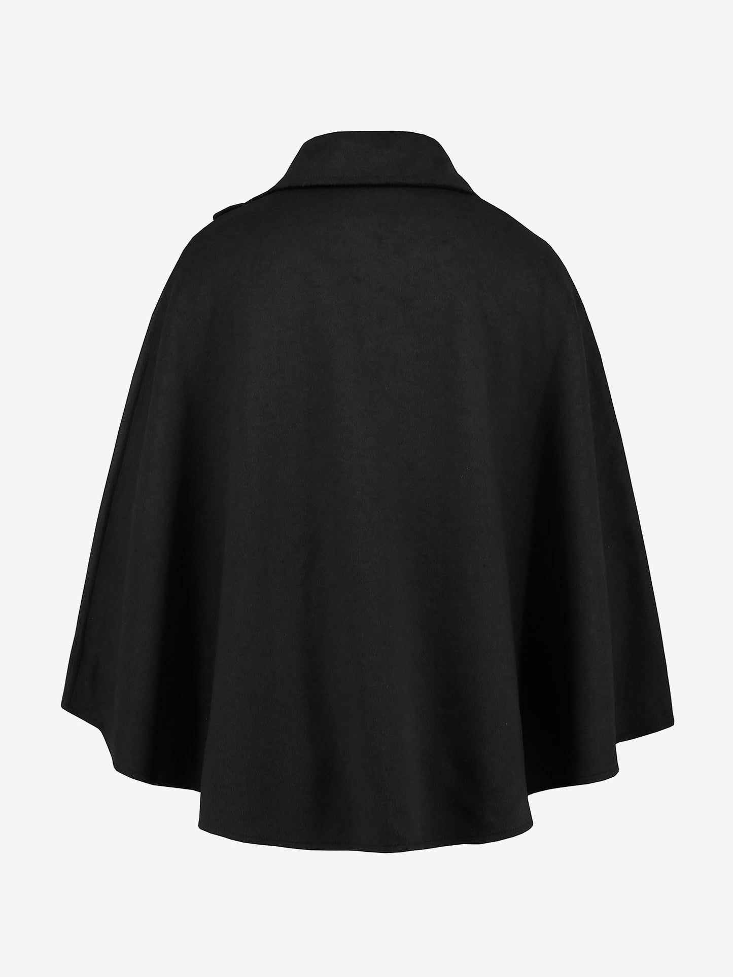Solid Color Cropped Cape Cloak Jacket