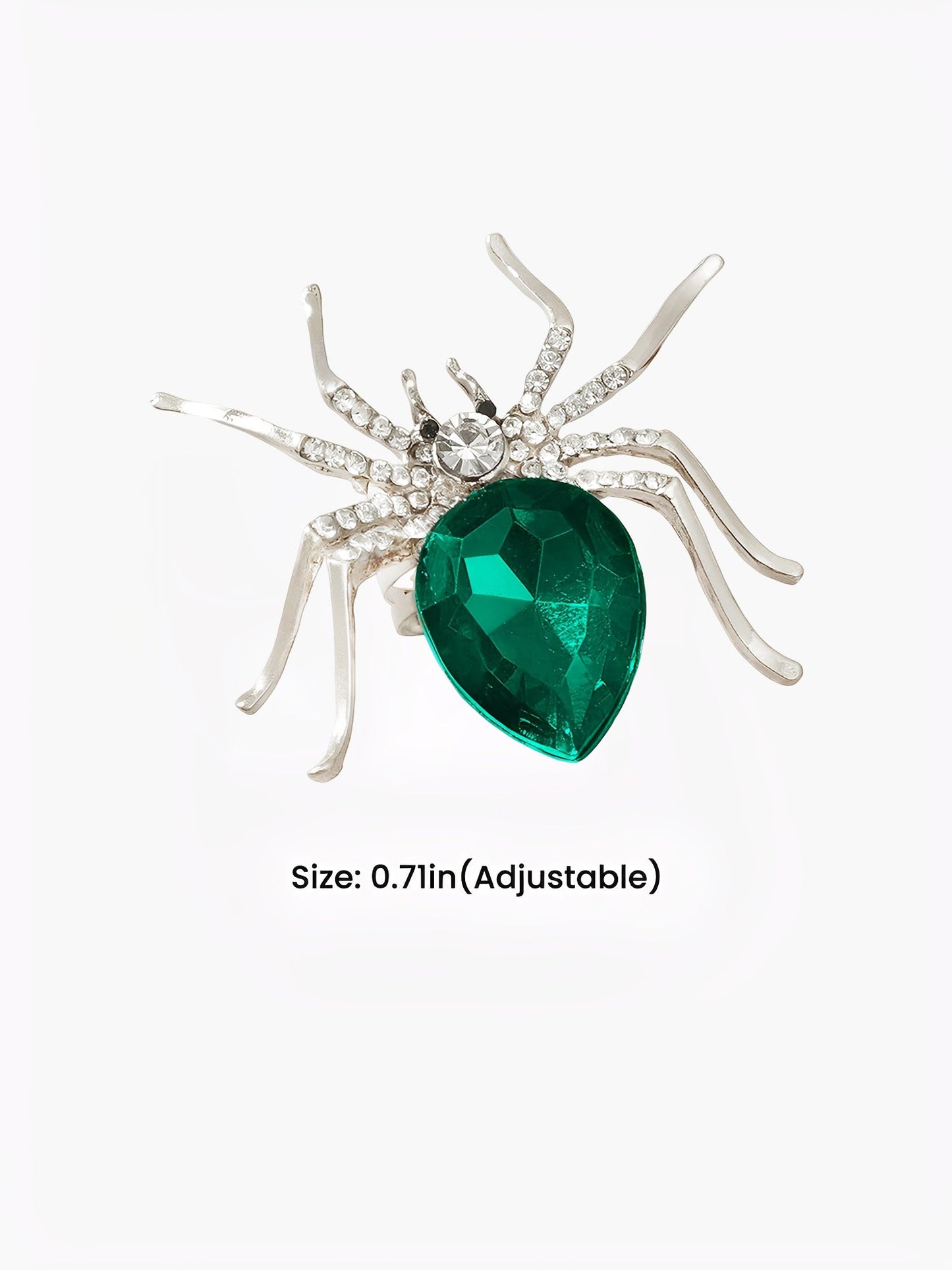 Halloween Spider Diamond Adjustable Ring