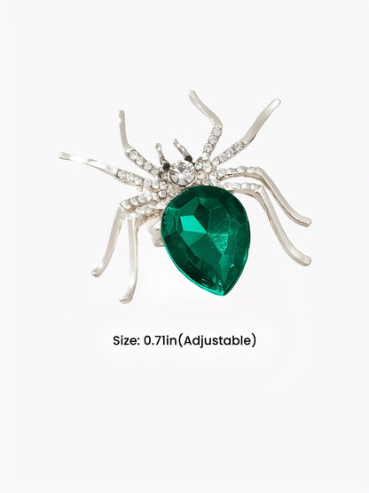 Halloween Spider Diamond Adjustable Ring