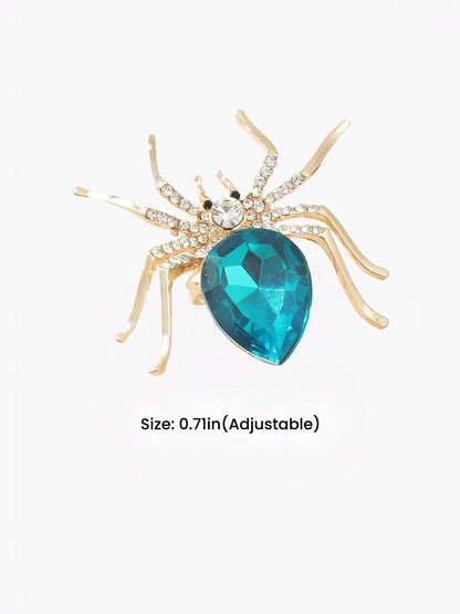 Halloween Spider Diamond Adjustable Ring