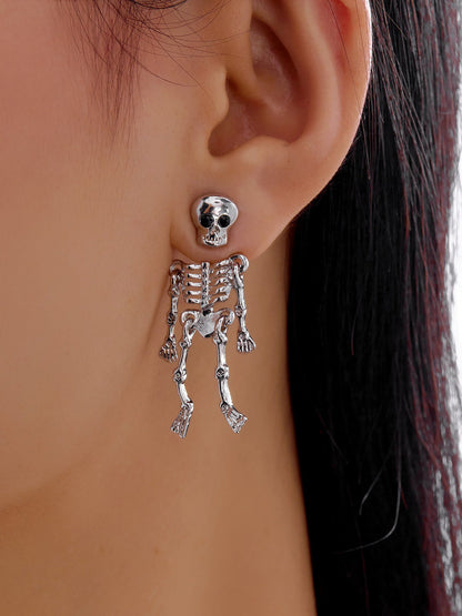 Gothic Halloween Skull Skeleton Stud Earrings