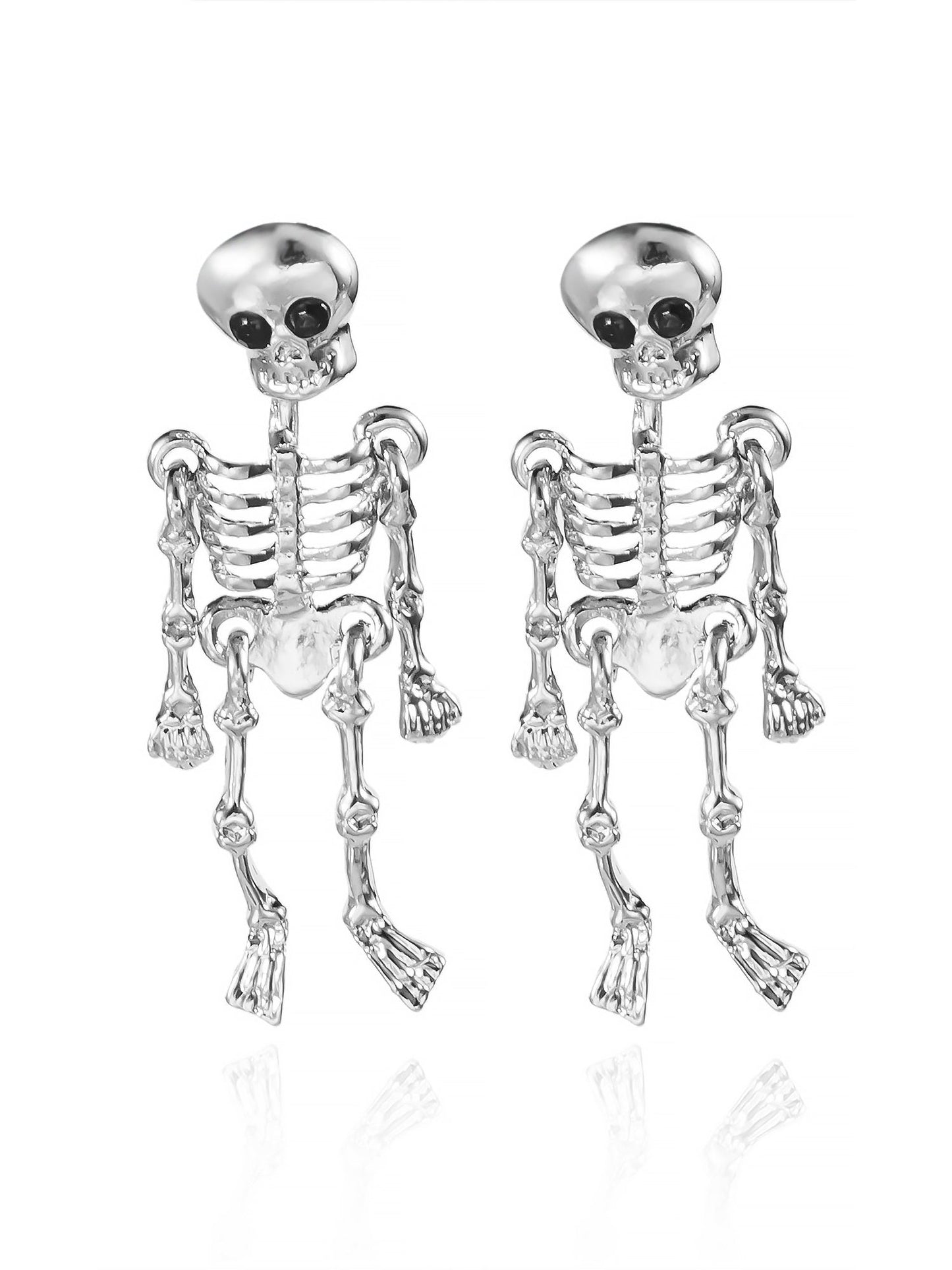 Gothic Halloween Skull Skeleton Stud Earrings