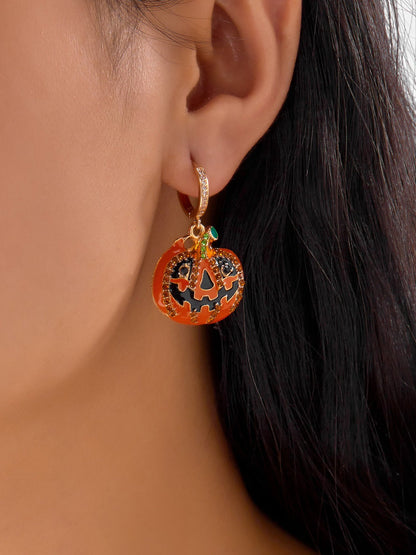 Halloween Style Faux Diamond Huggie Earrings