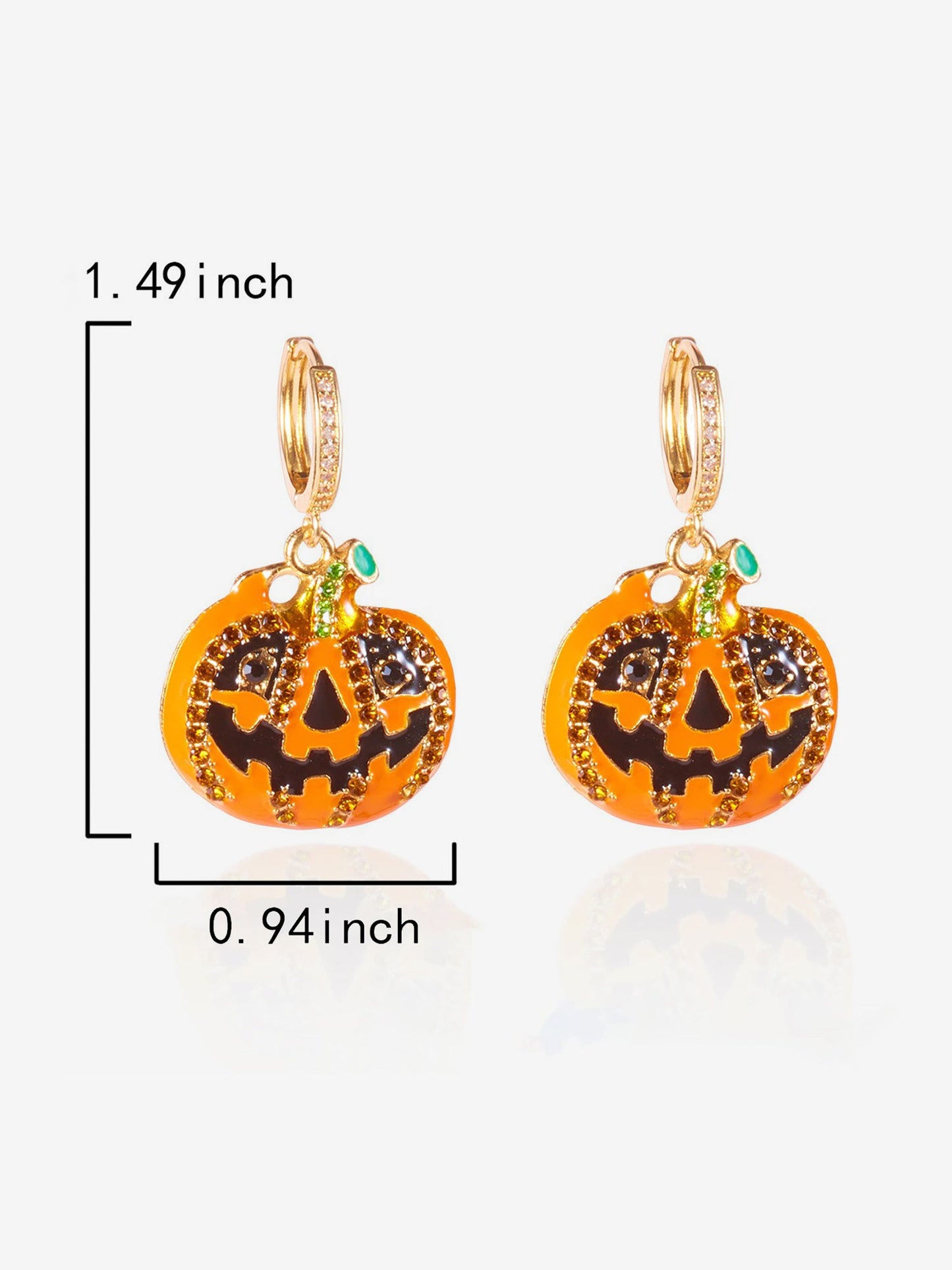 Halloween Style Faux Diamond Huggie Earrings