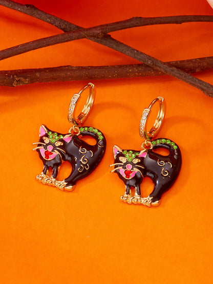 Halloween Style Faux Diamond Huggie Earrings