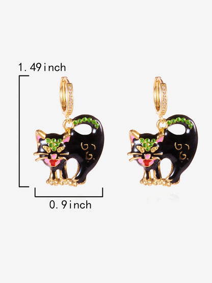 Halloween Style Faux Diamond Huggie Earrings