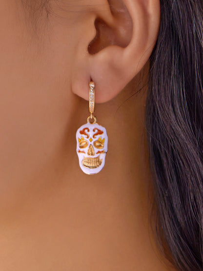 Halloween Style Faux Diamond Huggie Earrings