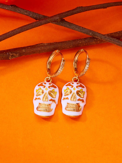 Halloween Style Faux Diamond Huggie Earrings