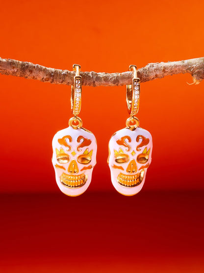 Halloween Style Faux Diamond Huggie Earrings