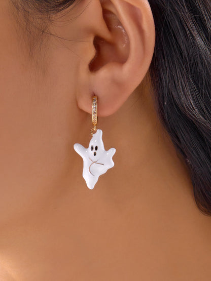 Halloween Style Faux Diamond Huggie Earrings