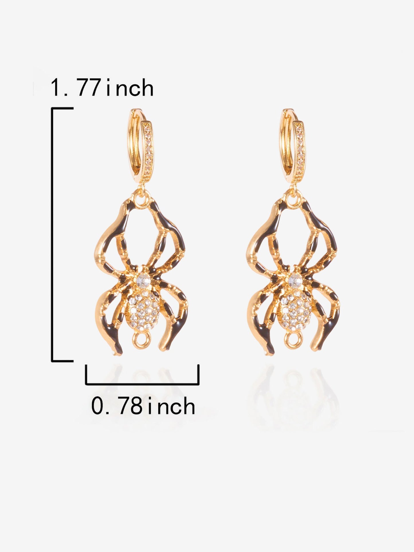 Halloween Style Faux Diamond Huggie Earrings