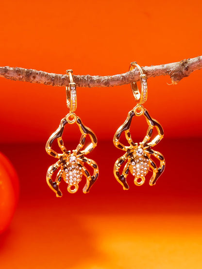 Halloween Style Faux Diamond Huggie Earrings