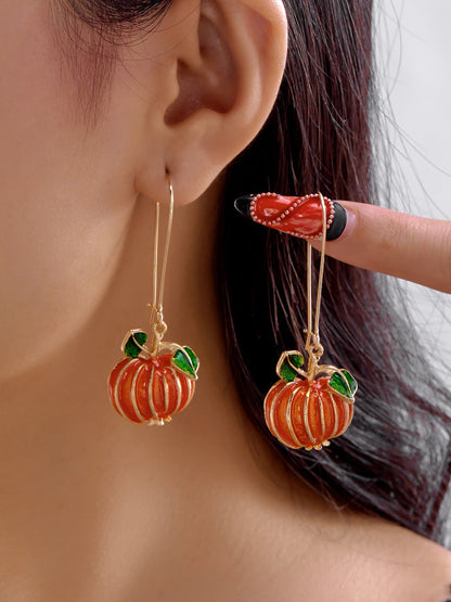Halloween Style Pumpkin Candy Earrings
