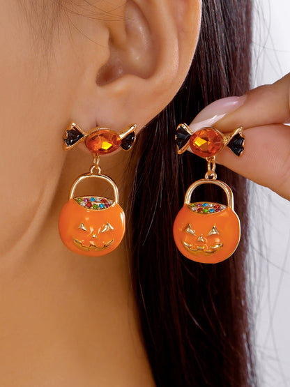 Halloween Style Pumpkin Candy Earrings