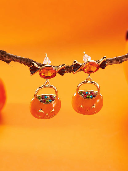 Halloween Style Pumpkin Candy Earrings