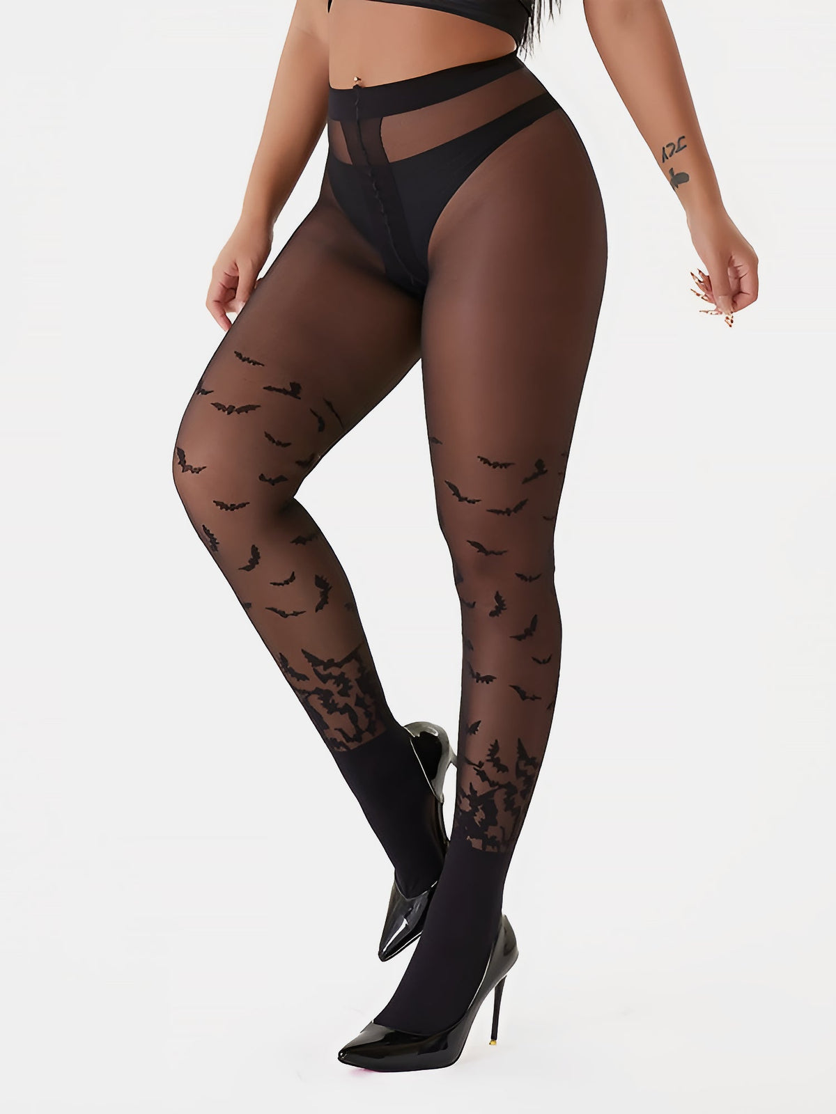 Halloween Style Bat Pattern Pantyhose