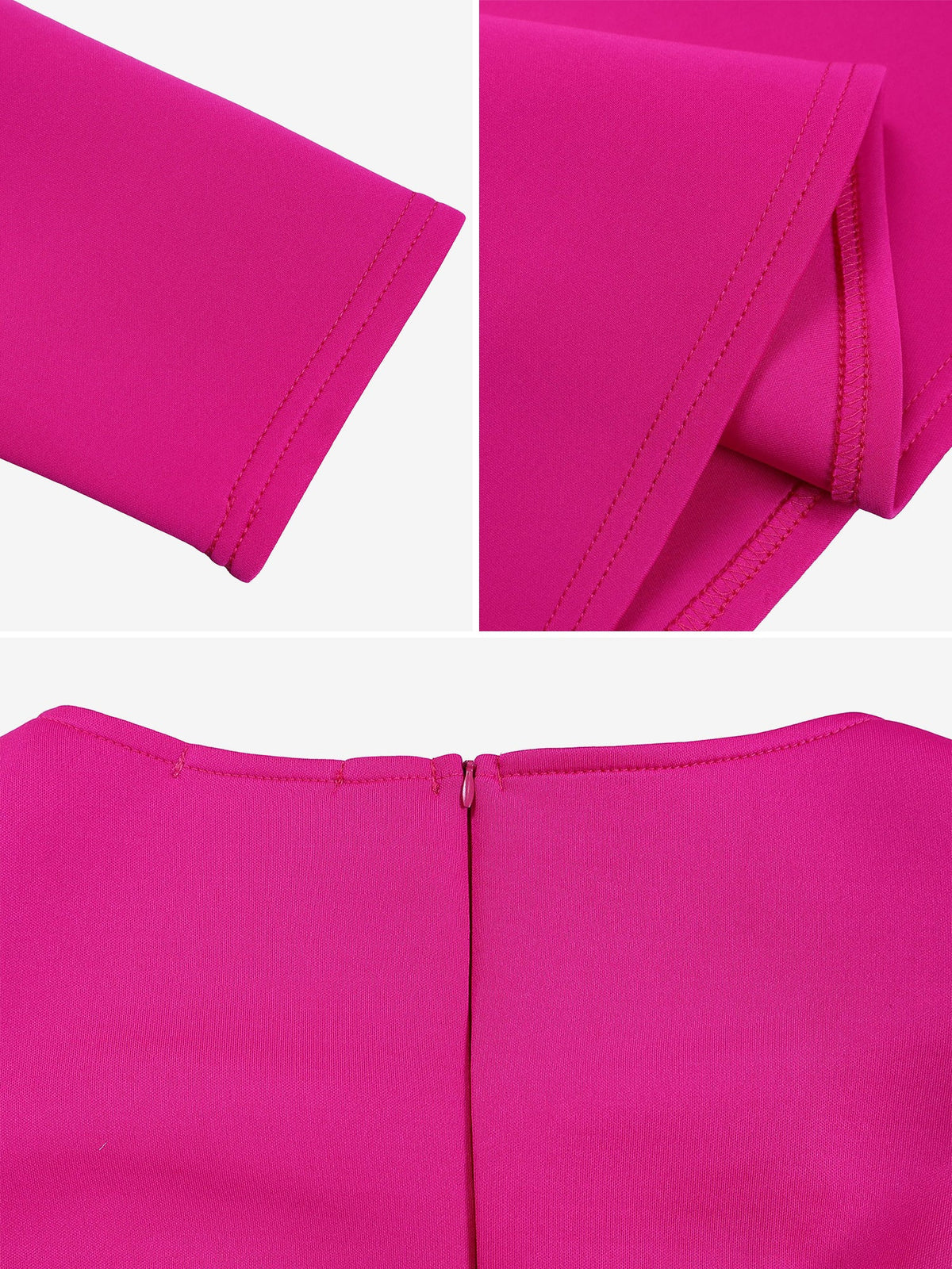 Puff Sleeve Square Neck Belted Midi Dress