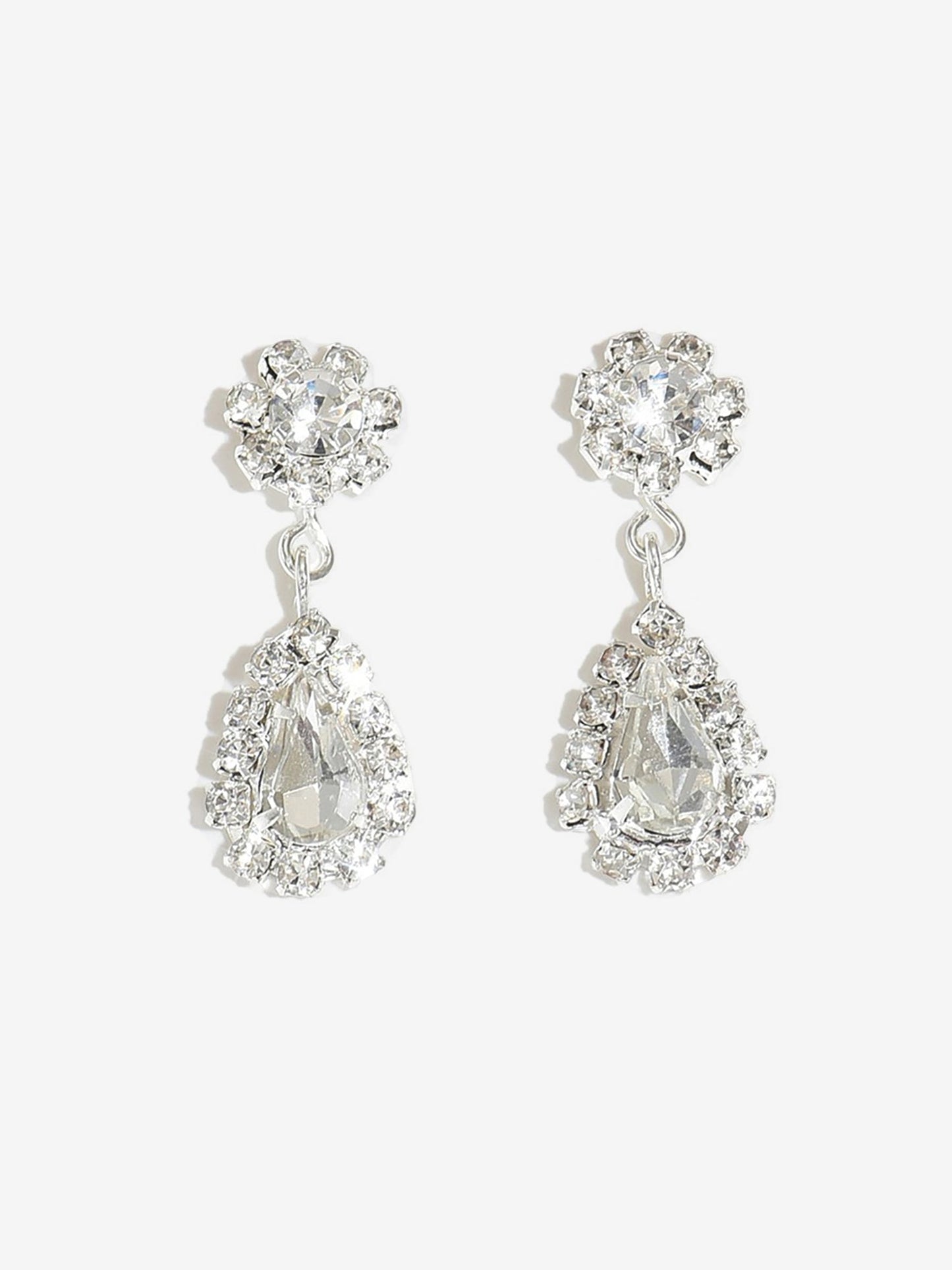 Shimmering Elegant Teardrop-Shaped Earrings