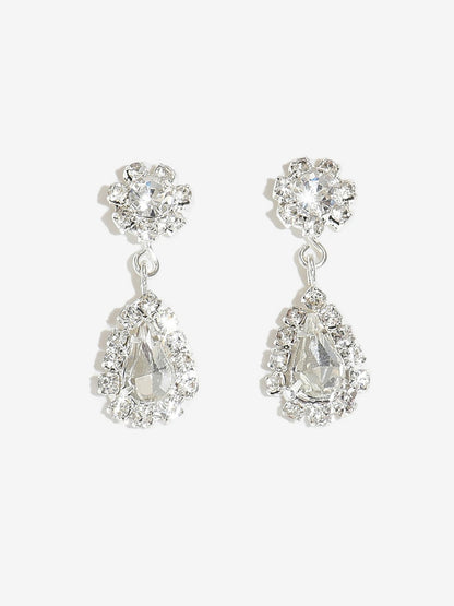 Shimmering Elegant Teardrop-Shaped Earrings