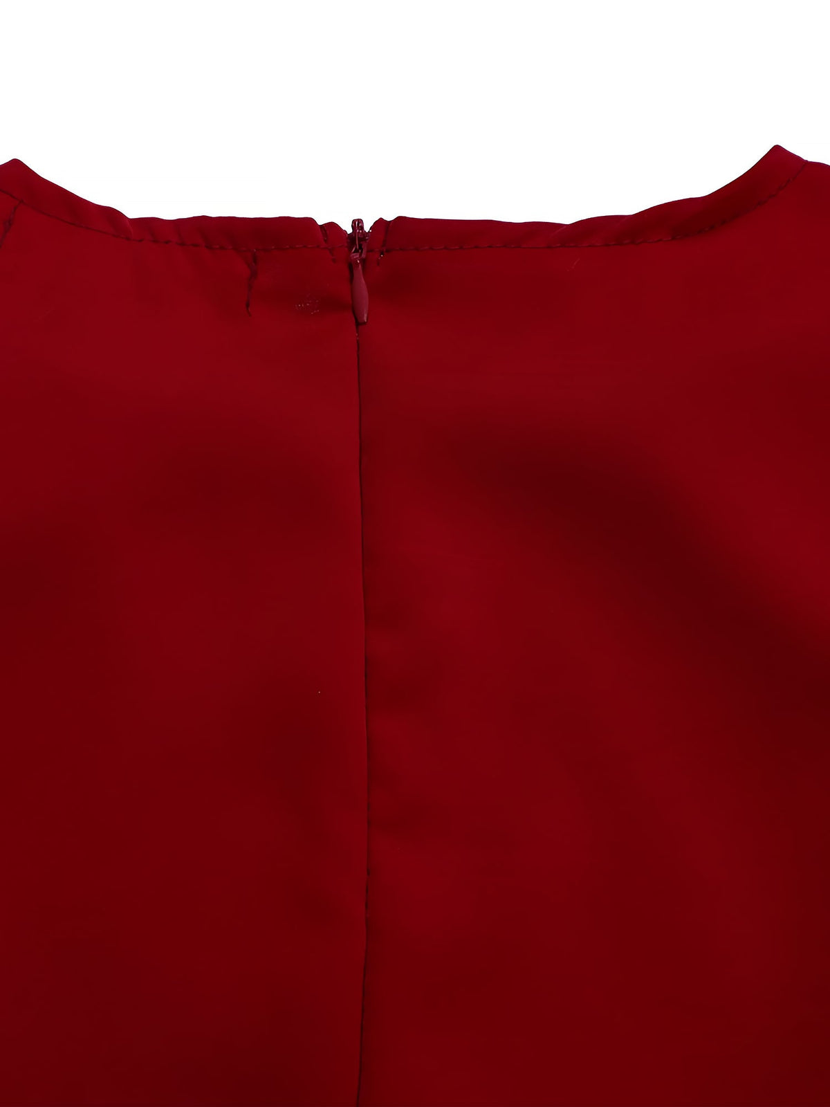 Crew Neck Long Sleeves Belted Pleated Midi Work Dress