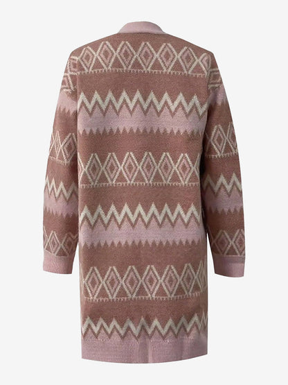 Boho Graphic Knitted Long Sleeves Cardigans