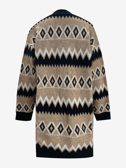 Boho Graphic Knitted Long Sleeves Cardigans