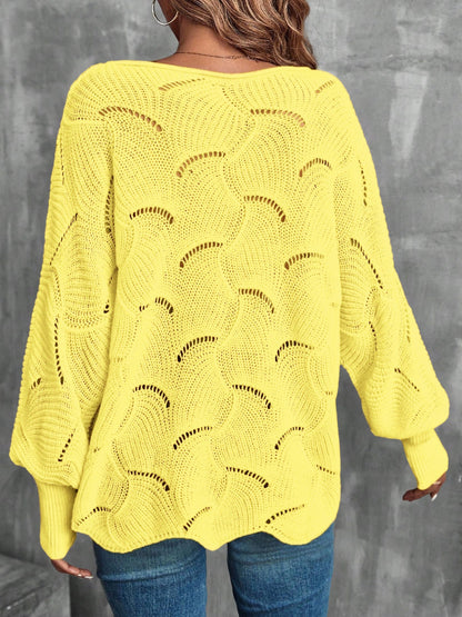 Lightweight Knitted Long Sleeves Oversized Sweater